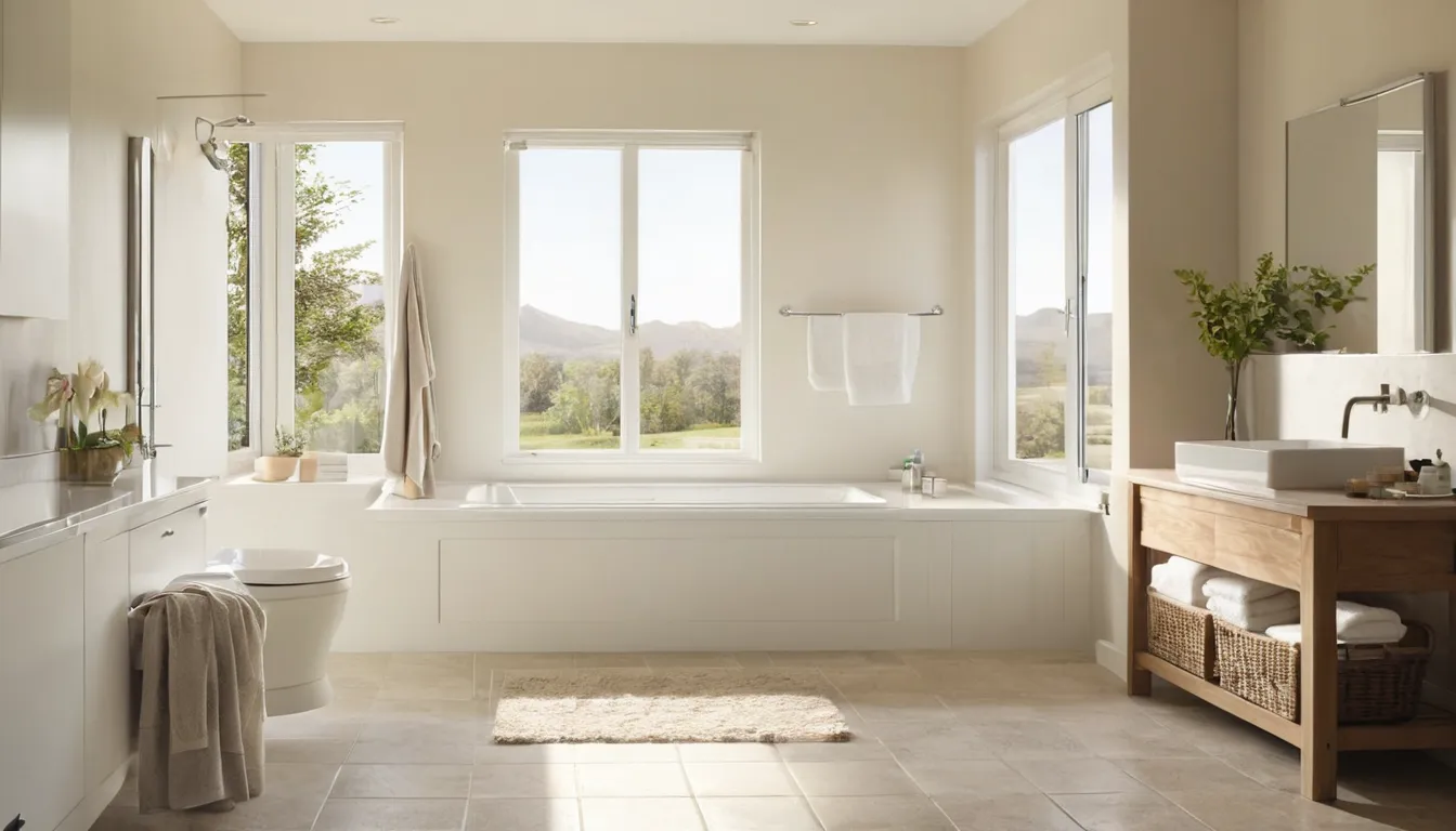 Walk-in tub with open door in a bright bathroom in a Lebanon home
